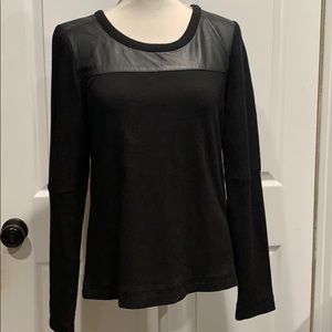 Brooke & Goldie Black Long Sleeve Leather Detail